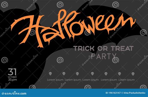 Halloween Party Banner. Design Template. Vector Illustration. Stock Vector - Illustration of ...