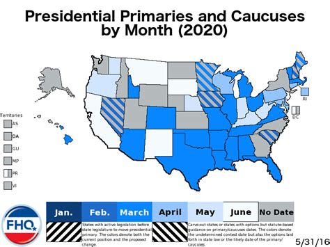 Presidential Primary Election Calendar - Mavra Sibella