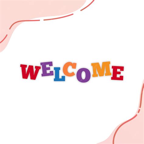 Premium Vector | Welcome lettering with cursive background