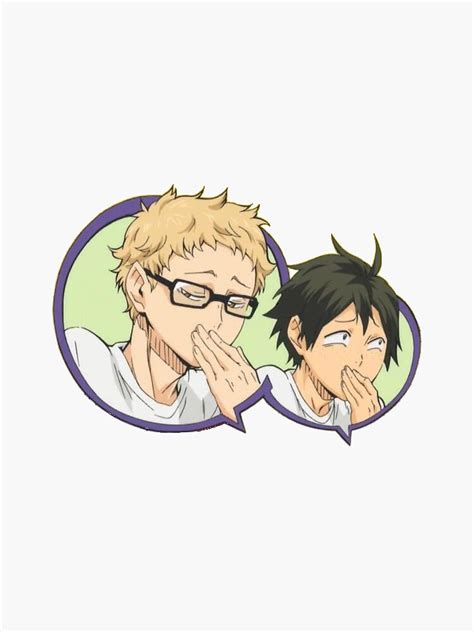 "Tsukishima and Yamaguchi - Haikyuu!!" Sticker for Sale by weeklyyeti | Redbubble