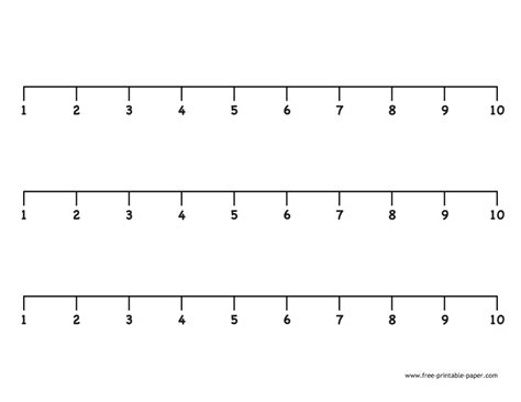 Printable Number Line 1 10