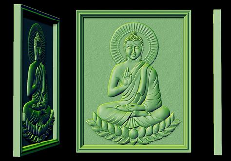 Buddha Wall Decoration Photo Frame 3D Model - TurboSquid 1949624