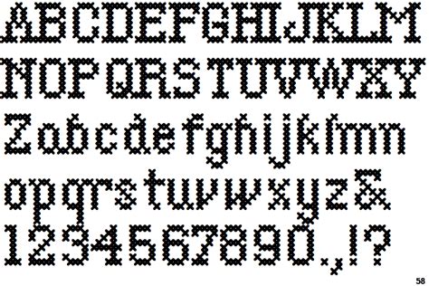 Fontscape Home > Simulation > Needlework > Serif