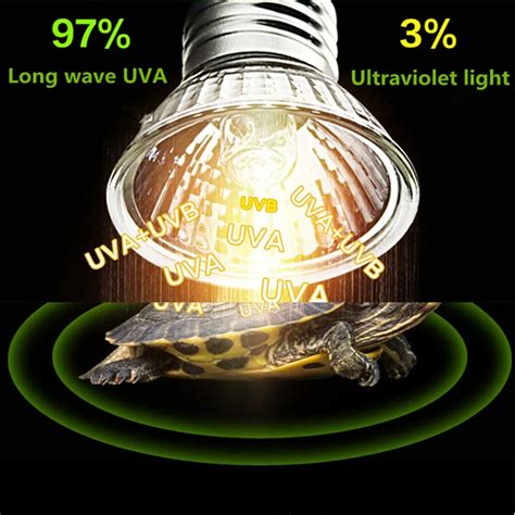 25/50/75W UVA+UVB 3.0 Reptile Lamp Bulb Turtle Basking UV Light Bulbs ...