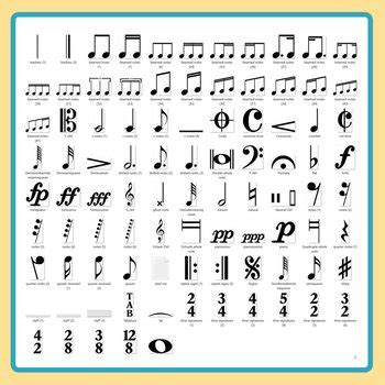 Music Notes / Symbols / Musical Notation Clip Art Set Commercial Use