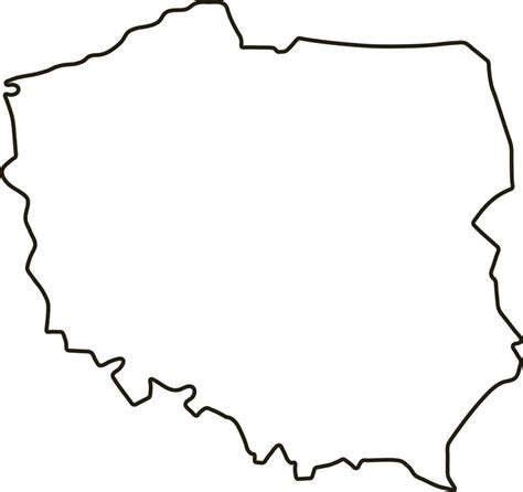 Map of Poland. Outline map vector illustration 8726754 Vector Art at ...