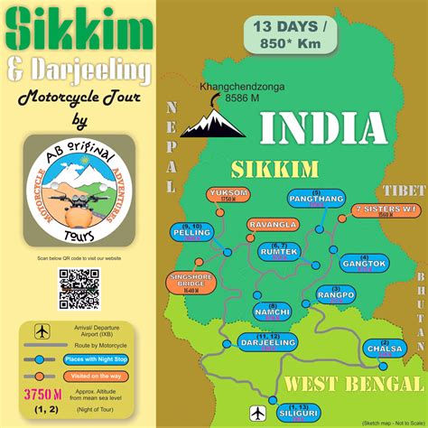 Sikkim-Route-Map-APR2023-sample - Indian Motorcycle Tours