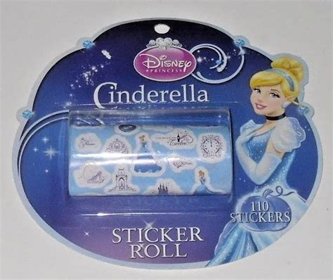 STICKERS CINDERELLA DISNEY Princess 110 Stickers In A Roll Nip @@ My Other Items $5.50 - PicClick