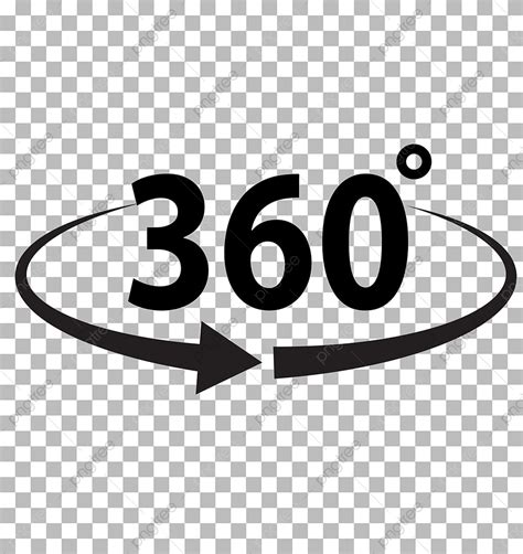 360 Degree Arrow Vector Hd Images, 360 Degrees Icon On Transparent Background, Concept, Arrow ...