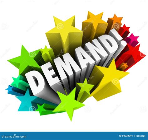 Demand Word Stars Increase Improve Rising More Customer Response Stock Illustration ...