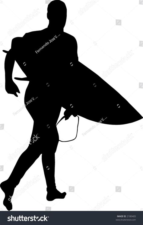 Surfer Silhouette Stock Vector Illustration 2180405 : Shutterstock