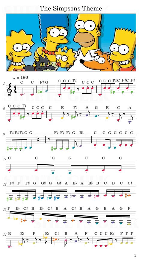 The Simpsons Theme | Easy Sheet Music