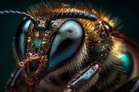 Premium Photo | Stunning Bee Macro Photography