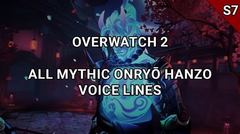 Overwatch 2 All Mythic Onryo Hanzo Skin Voice Lines OW2 Season 7 No ...