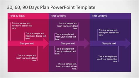 PowerPoint Diagram 30 60 90 Days Plan Detail Plan Marketing, Marketing ...