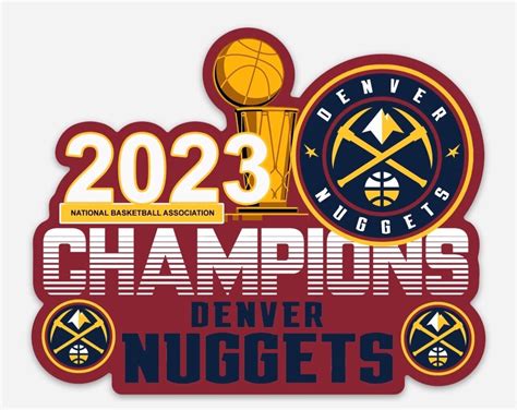 Denver Nuggets 2023 Champions NBA Classic logo type Die-cut STICKER | eBay
