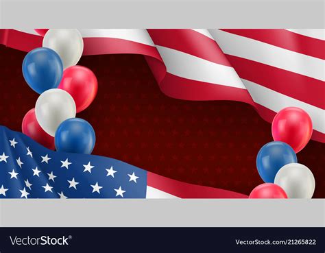 Usa country patriotic banner template Royalty Free Vector