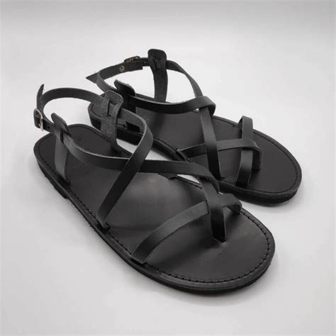 Mens Leather Roman Sandals | Ammos | Pagonis Greek Sandals