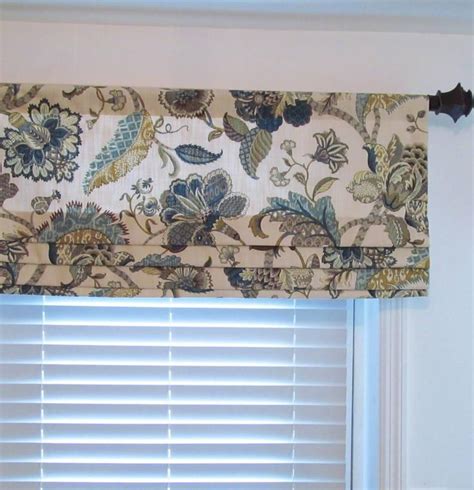 Faux Roman Shade/ Jacobean Floral Mock Valance/ Fake Roman Shade /p.kaufmann Finders Keepers ...