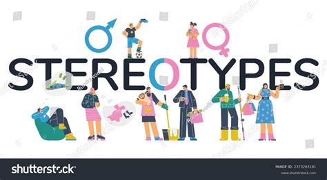 Gender Stereotypes Concept Female Male Gender 库存矢量图（免版税）2373263161 ...