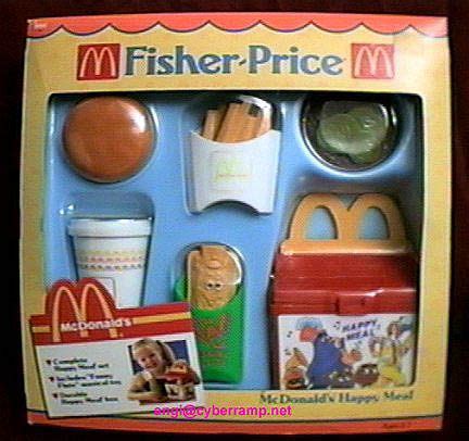 mcdonald's fisher - price meal set in its box