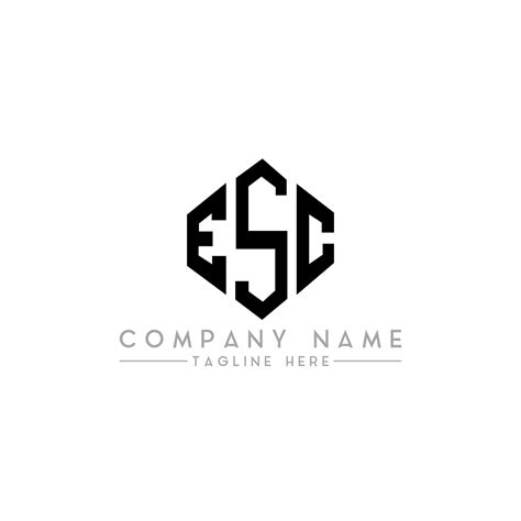 ESC letter logo design with polygon shape. ESC polygon and cube shape ...