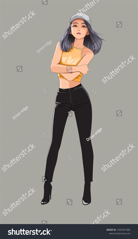 Fashion Anime Manga Girl Posing On Stock Vector (Royalty Free) 1494341906 | Shutterstock