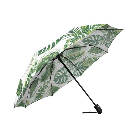 Green Pattern Tropical Palm Leaves Umbrella - JTAMIGO.COM