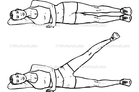 Lying Side Leg Lifts / Lateral Raises / Hip Abductors / Adductors ...