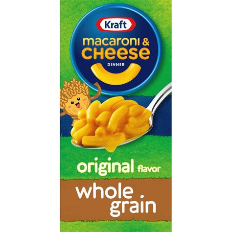 Kraft Whole Grain Original Flavor Macaroni and Cheese Dinner, 6 oz Box - Walmart.com - Walmart.com