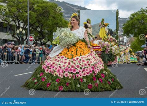 Madeira Flower Festival Parade in Funchal on the Island of Madeira ...