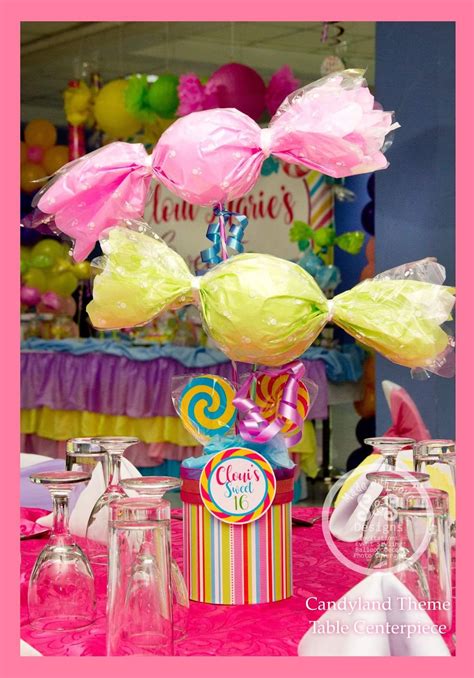 Candyland theme table centerpiece | Candy themed party, Candy theme ...