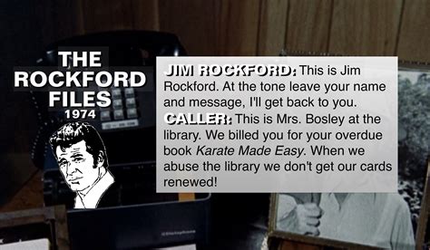 RetroNewsNow on Twitter: "📞1974 Jim Rockford Answering Machine Message: https://t.co/h7Fib2Iy1W ...