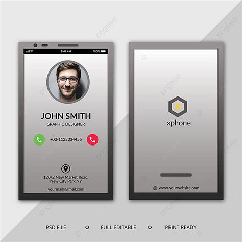 Mobile Phone Design Business Card Template Template Download on Pngtree