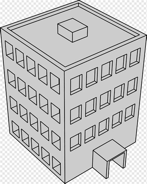 Building, Gray, Drawing, 3d, Perspective, Gray Drawing, png | PNGWing