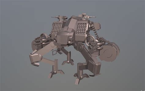 ArtStation - Battle_Mech -WIP