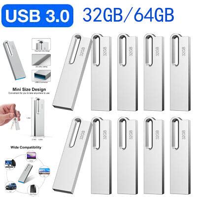 USB 3.0 Flash Drive 32GB 64GB Lot Pack Memory Stick Metal Waterproof Pen Drive | eBay