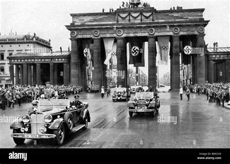 Adolf Hitler, Brandenburg Gate, Games of the XI Olympiad, Berlin Stock ...