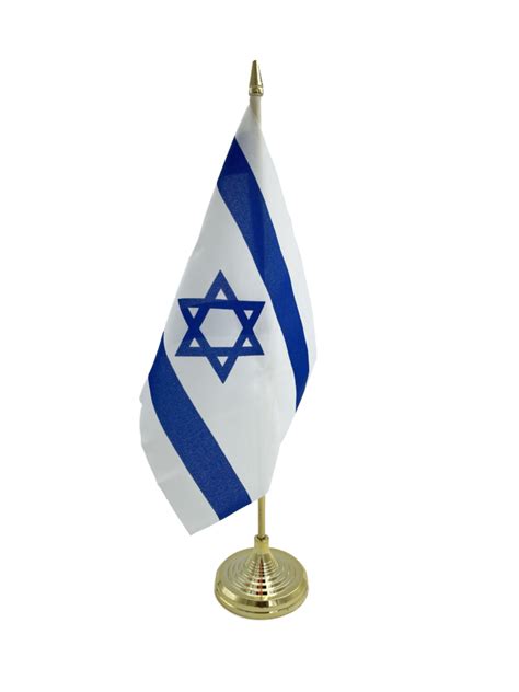 Israel Flag on Stand for Desk or Table - SWRC