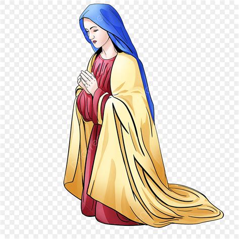 Blessed Virgin Mary Clipart Hd PNG, Praying Virgin Mary Christian Catholic European Religious ...