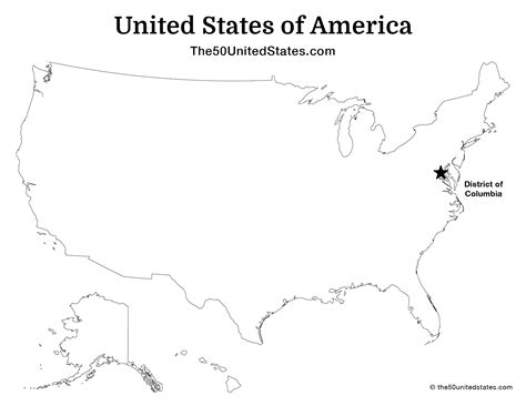 Free Printable Map of USA States with Capital (Labeled) | The 50 United States: US State ...