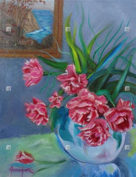 Parrot Tulips, Surreal Painting for sale by jennylee - Foundmyself