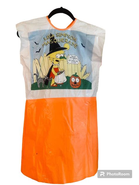 Vintage 1989 Kids Plastic Costume Lisa SIMPSON THE SI… - Gem