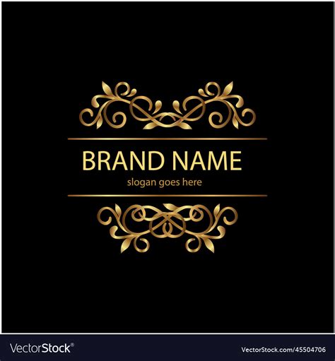 Golden logo Royalty Free Vector Image - VectorStock