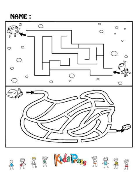 Easy Maze Puzzles #4 - KidsPressMagazine.com