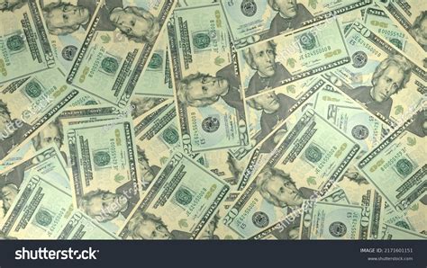 20 Dollar Bills Background Many Banknotes Stock Illustration 2171601151 | Shutterstock