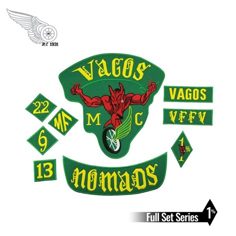 Vagos 1% MC Biker Patch Set – ASTROSHADEZ.COM