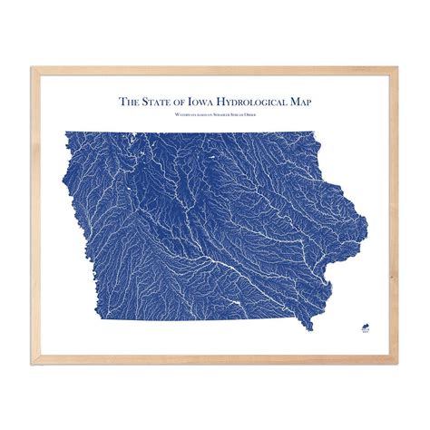 Iowa Hydrological Map | Map of michigan, Map, Iowa