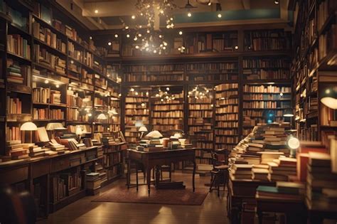 Premium Photo | Vintage library with old books background