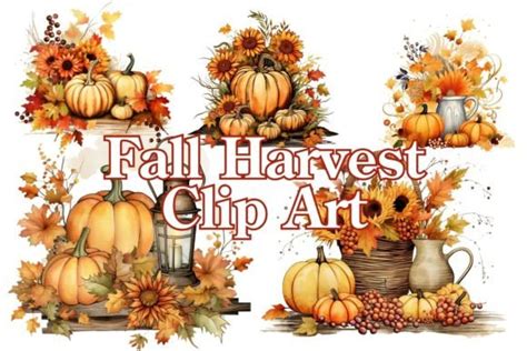 Fall Harvest Clip Art Collection 5 Graphic by Sunny Jar Designs™ · Creative Fabrica